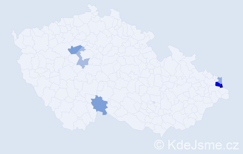 Příjmení: 'Trzyniecki', počet výskytů 12 v celé ČR