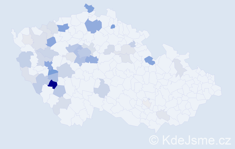 Příjmení: 'Vosková', počet výskytů 157 v celé ČR