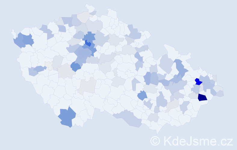 Příjmení: 'Fabian', počet výskytů 318 v celé ČR
