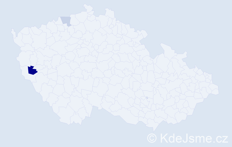 Příjmení: 'Hanakam', počet výskytů 3 v celé ČR