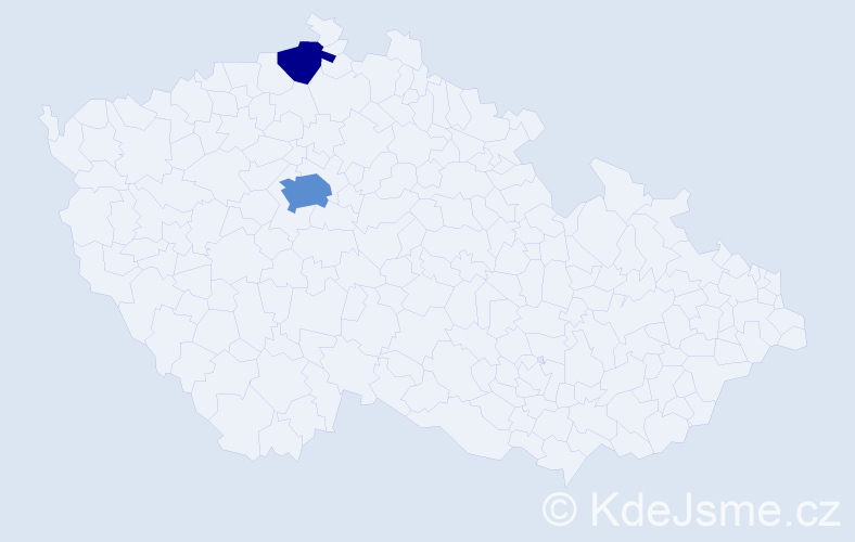 Příjmení: 'Eltayeb', počet výskytů 5 v celé ČR