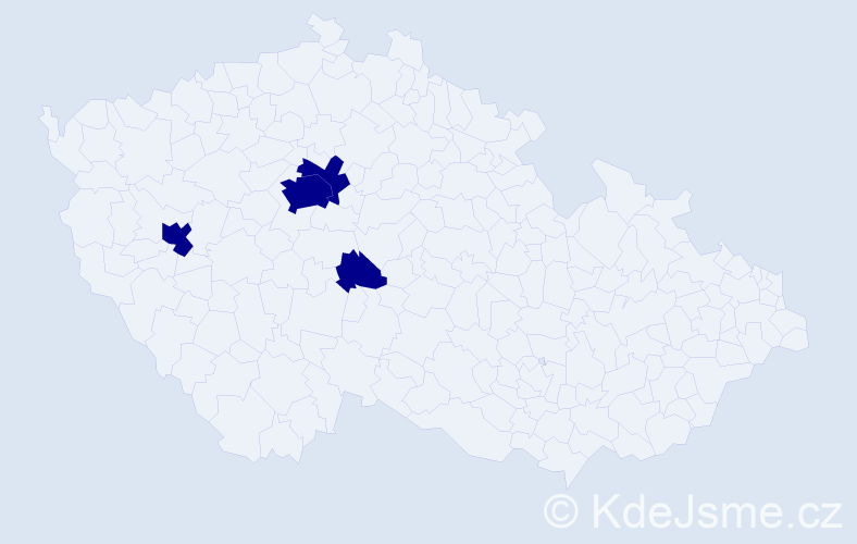 Příjmení: 'Velchev', počet výskytů 4 v celé ČR