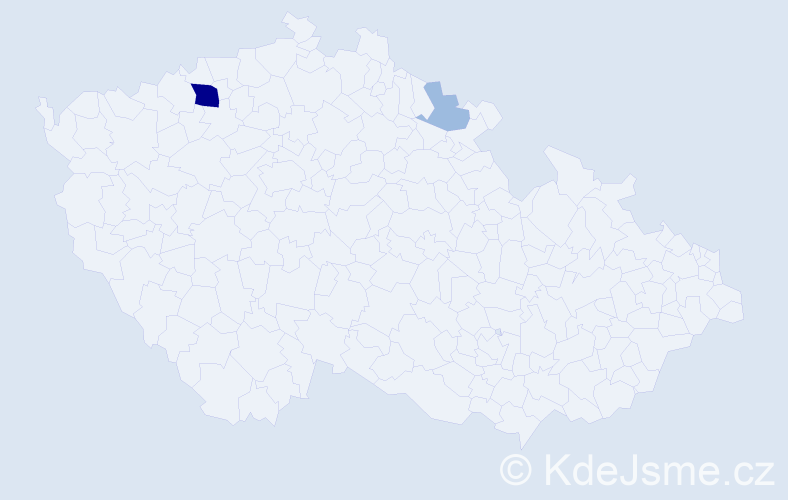 Příjmení: 'Ihnačinec', počet výskytů 5 v celé ČR