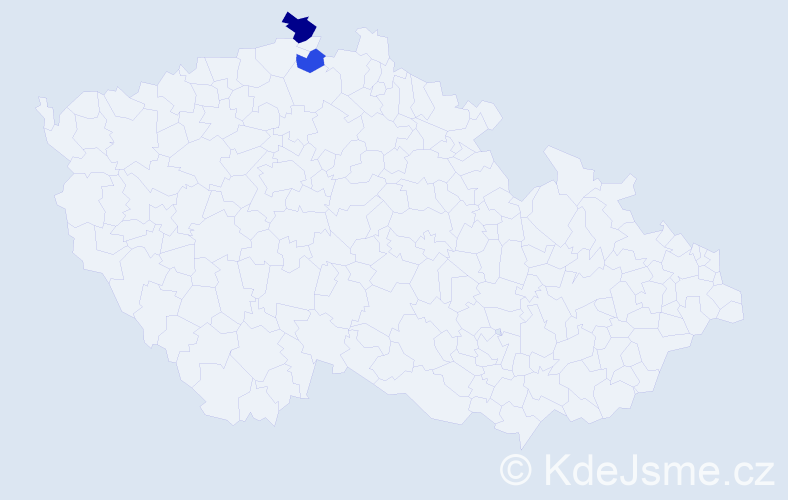 Příjmení: 'Debären', počet výskytů 6 v celé ČR