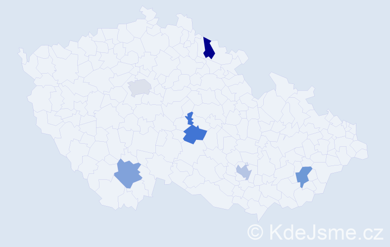 Příjmení: 'Kemin', počet výskytů 6 v celé ČR