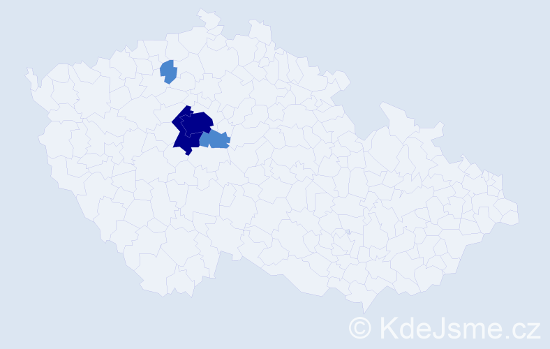 Příjmení: 'Kopanicová', počet výskytů 8 v celé ČR