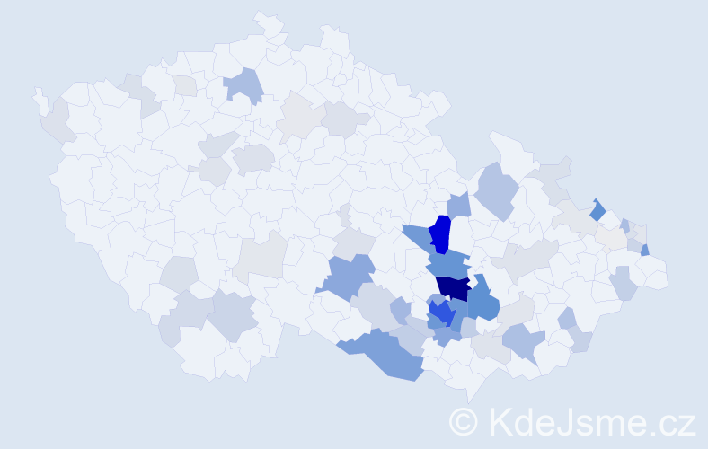 Příjmení: 'Škaroupková', počet výskytů 237 v celé ČR