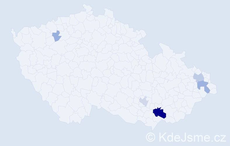 Příjmení: 'Beker', počet výskytů 22 v celé ČR