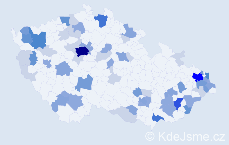 Příjmení: 'Sloboda', počet výskytů 173 v celé ČR
