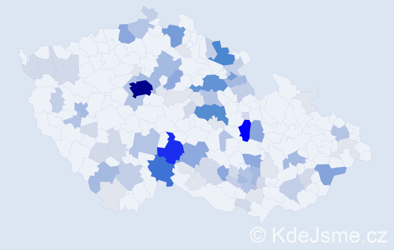Příjmení: 'Houser', počet výskytů 349 v celé ČR