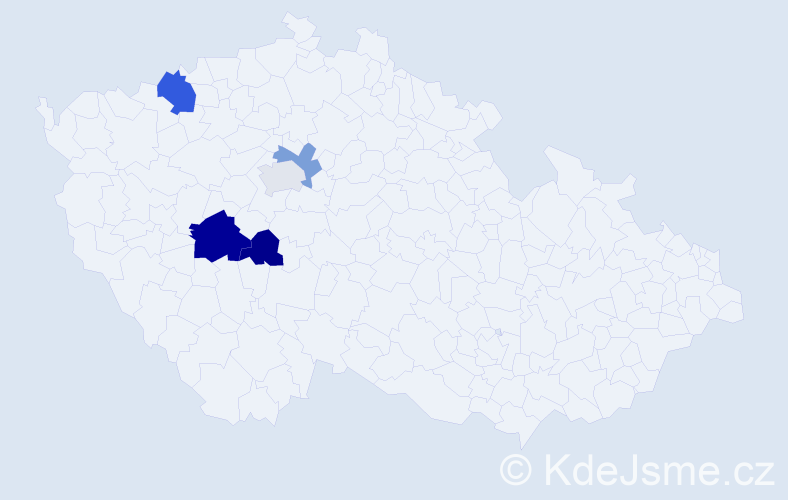 Příjmení: 'Kutchanová', počet výskytů 8 v celé ČR