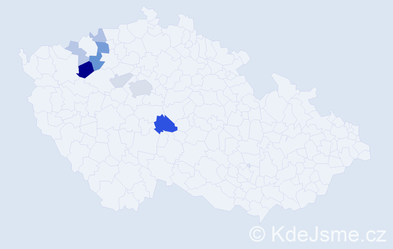 Příjmení: 'Steppanová', počet výskytů 21 v celé ČR