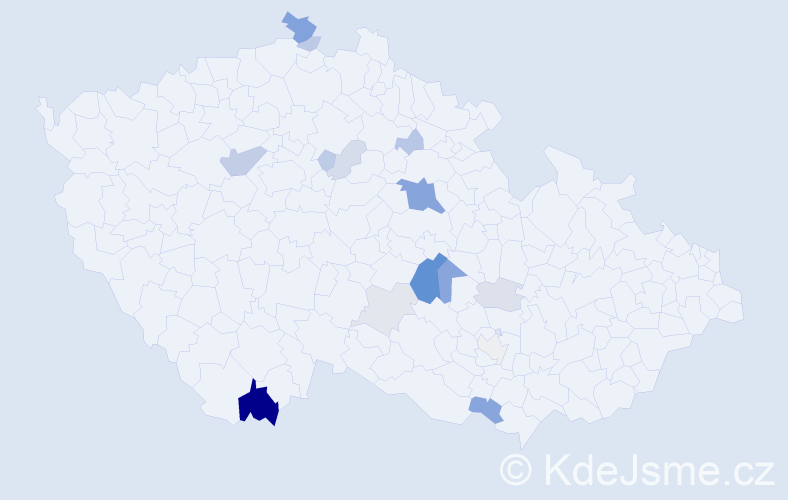 Příjmení: 'Ločárková', počet výskytů 46 v celé ČR