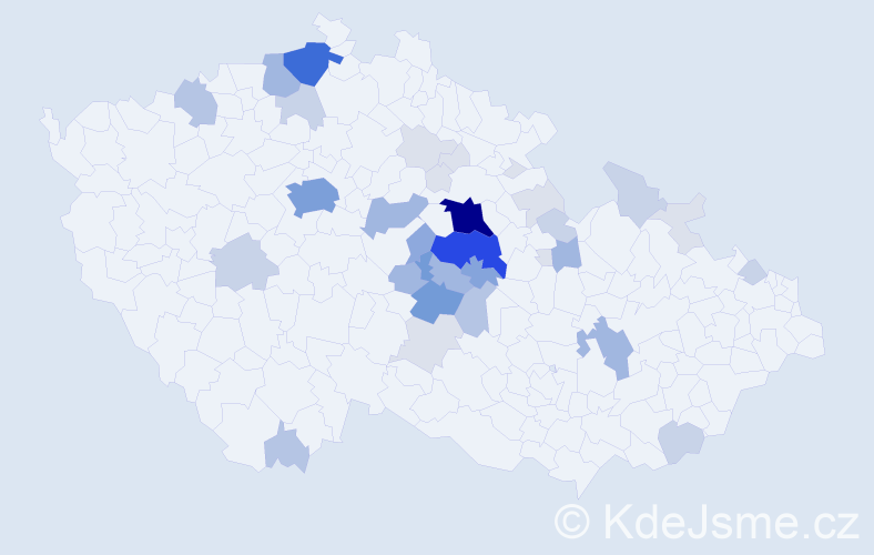 Příjmení: 'Korejtková', počet výskytů 134 v celé ČR