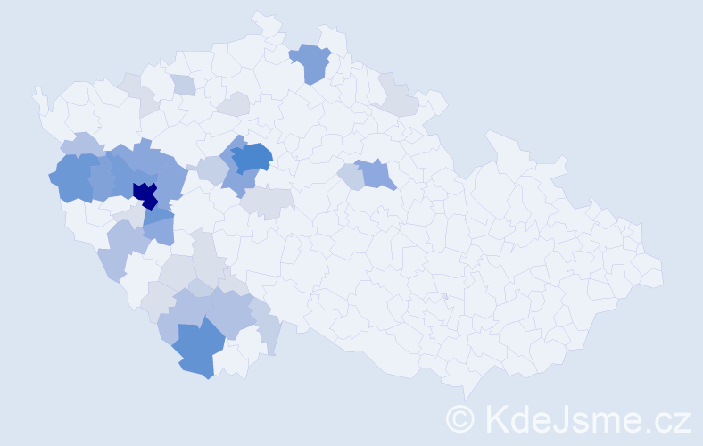 Příjmení: 'Kajerová', počet výskytů 132 v celé ČR