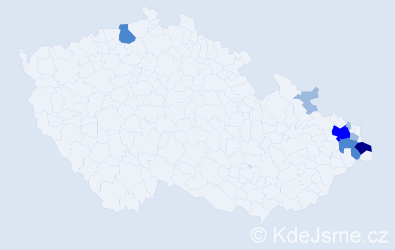 Příjmení: 'Bujak', počet výskytů 14 v celé ČR