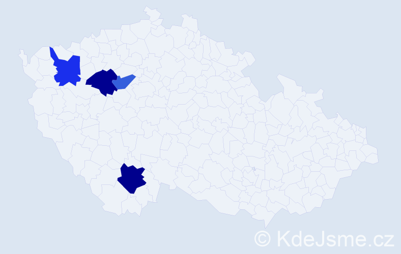 Příjmení: 'Zemjanková', počet výskytů 5 v celé ČR