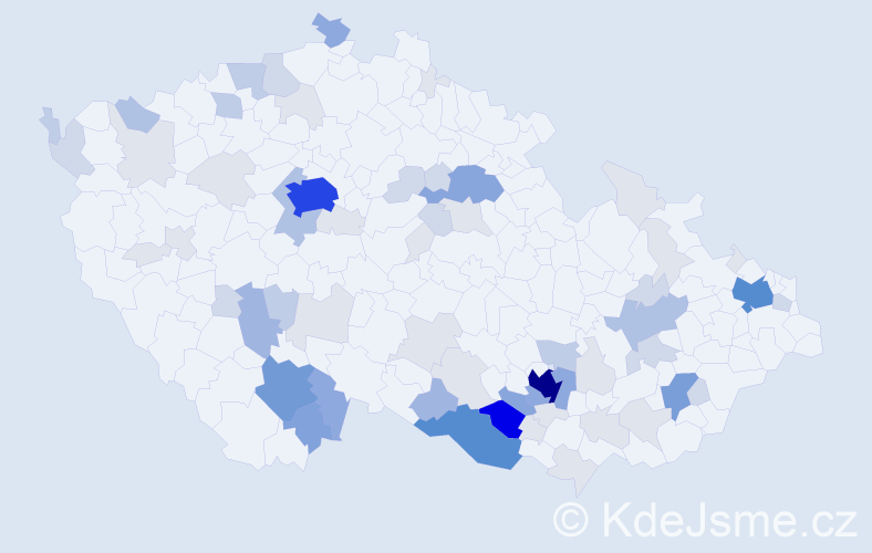 Příjmení: 'Fráňová', počet výskytů 242 v celé ČR