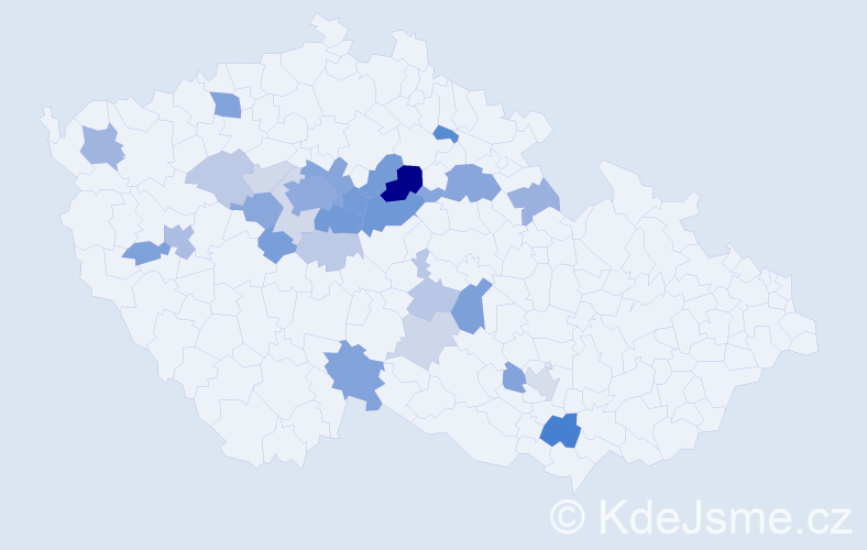 Příjmení: 'Bedrna', počet výskytů 74 v celé ČR