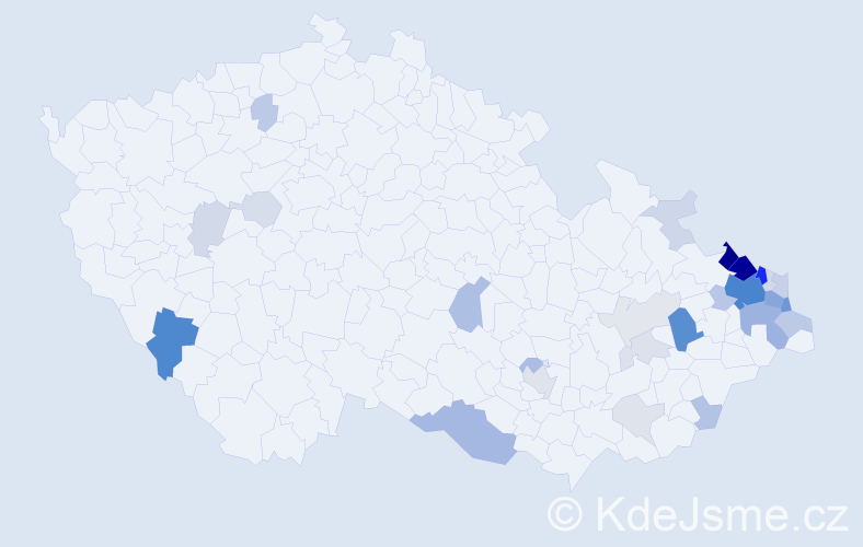 Příjmení: 'Musiolová', počet výskytů 108 v celé ČR