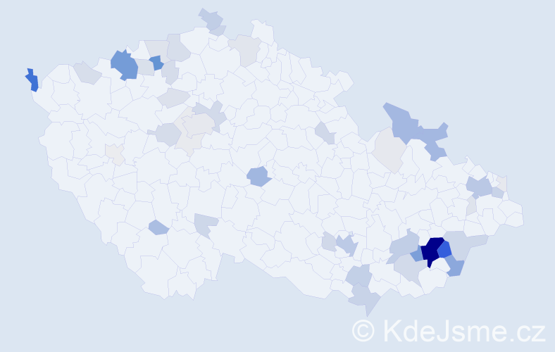 Příjmení: 'Nedbálek', počet výskytů 186 v celé ČR