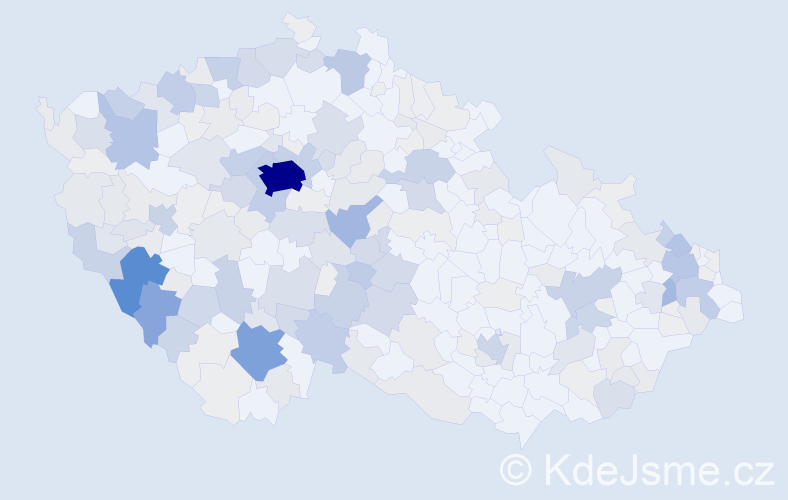 Příjmení: 'Jiříková', počet výskytů 869 v celé ČR