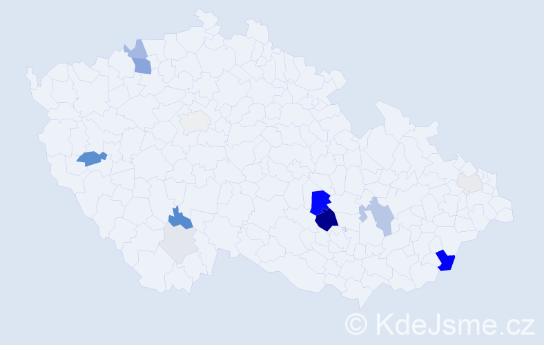 Příjmení: 'Baksová', počet výskytů 39 v celé ČR