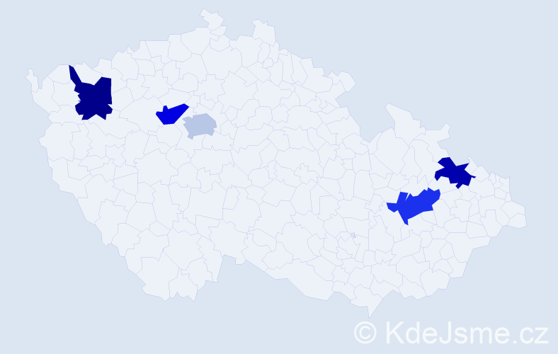 Příjmení: 'Musaeva', počet výskytů 5 v celé ČR