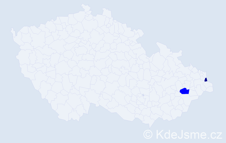 Příjmení: 'Cerniňák', počet výskytů 3 v celé ČR