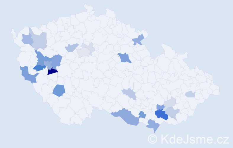 Příjmení: 'Čimera', počet výskytů 73 v celé ČR