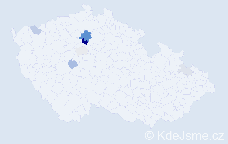 Příjmení: 'Kryml', počet výskytů 23 v celé ČR