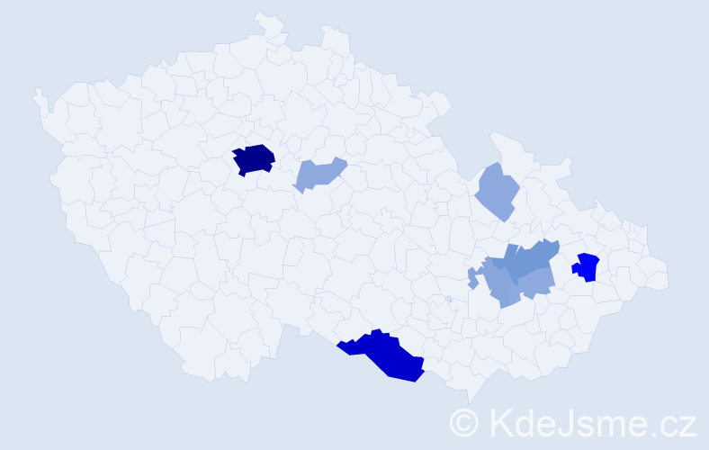 Příjmení: 'Plainer', počet výskytů 33 v celé ČR