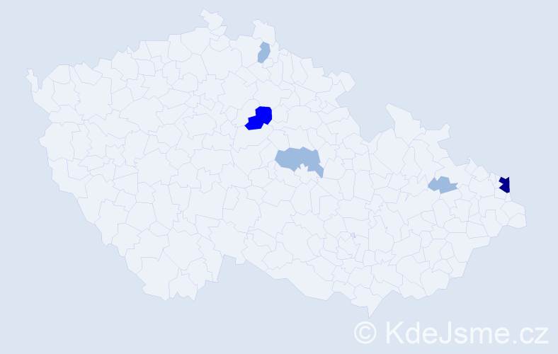Příjmení: 'Lašútová', počet výskytů 10 v celé ČR