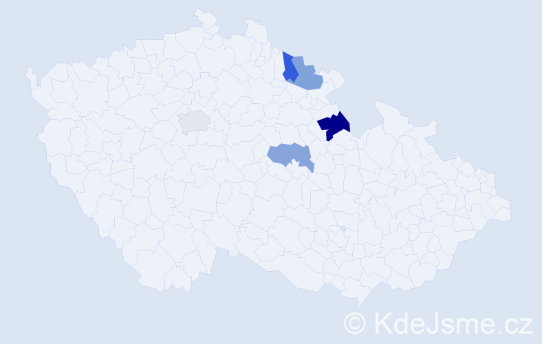 Příjmení: 'Emichel', počet výskytů 6 v celé ČR