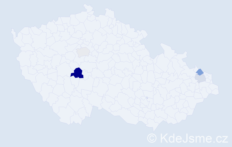 Příjmení: 'Karšay', počet výskytů 5 v celé ČR
