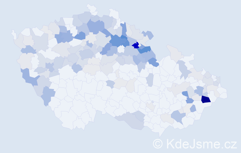Příjmení: 'Ulrych', počet výskytů 567 v celé ČR