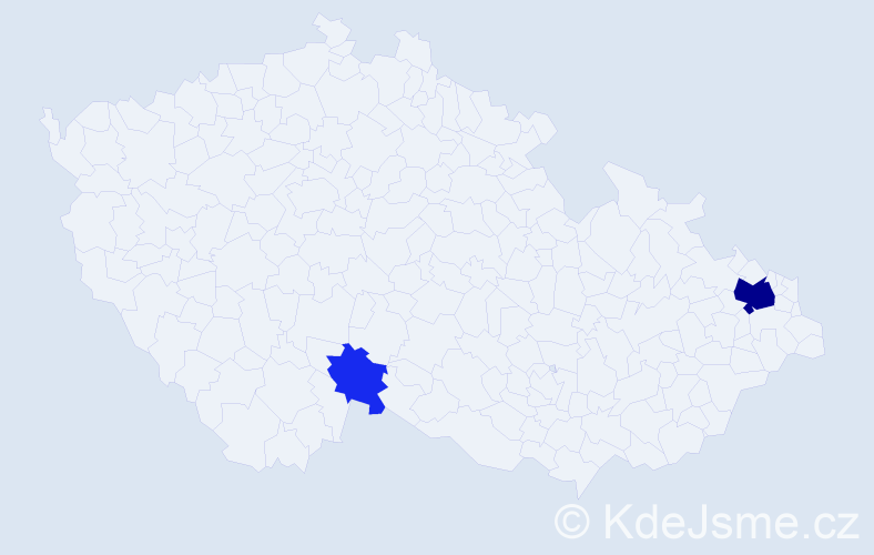 Příjmení: 'Koroncziová', počet výskytů 7 v celé ČR