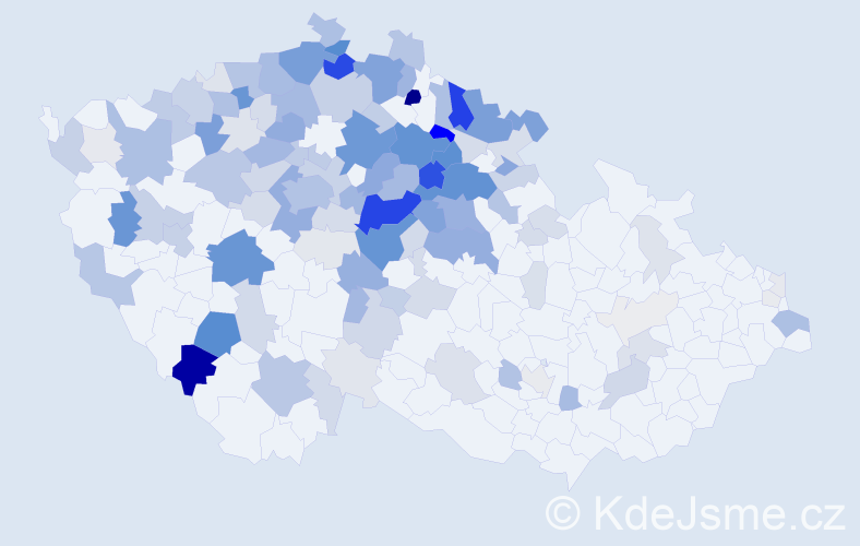 Příjmení: 'Koutová', počet výskytů 521 v celé ČR