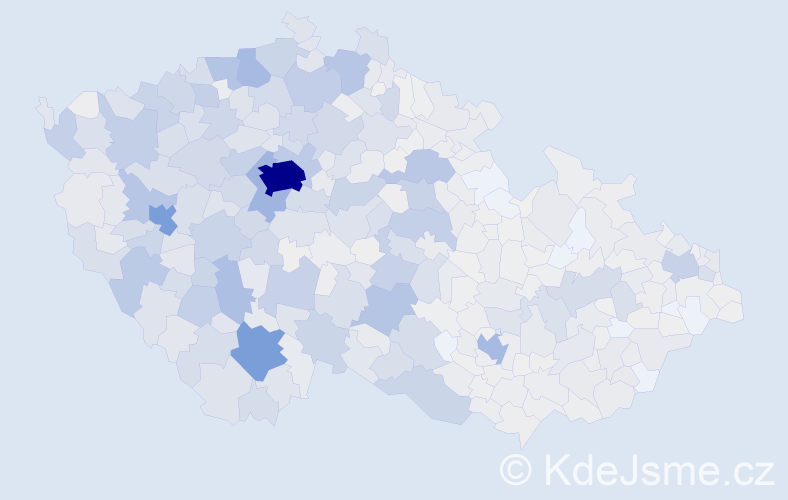 Příjmení: 'Bláha', počet výskytů 5491 v celé ČR