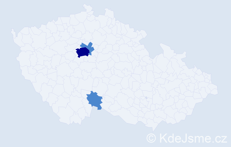 Příjmení: 'Skvarilová', počet výskytů 5 v celé ČR