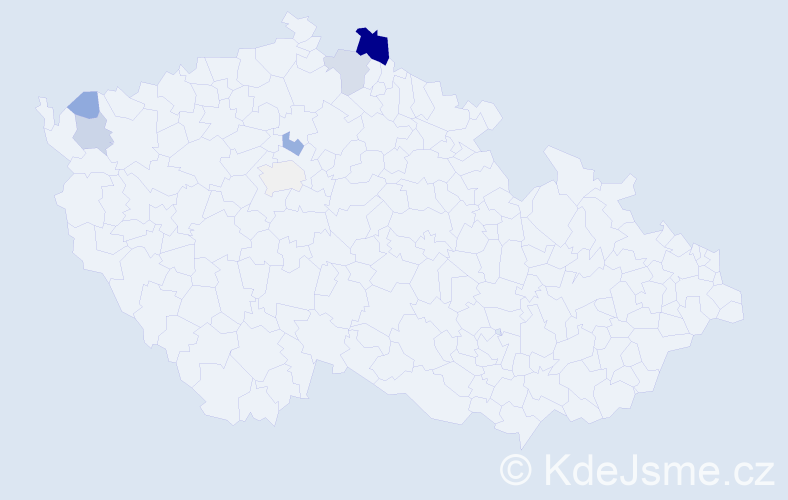 Příjmení: 'Banyáková', počet výskytů 17 v celé ČR