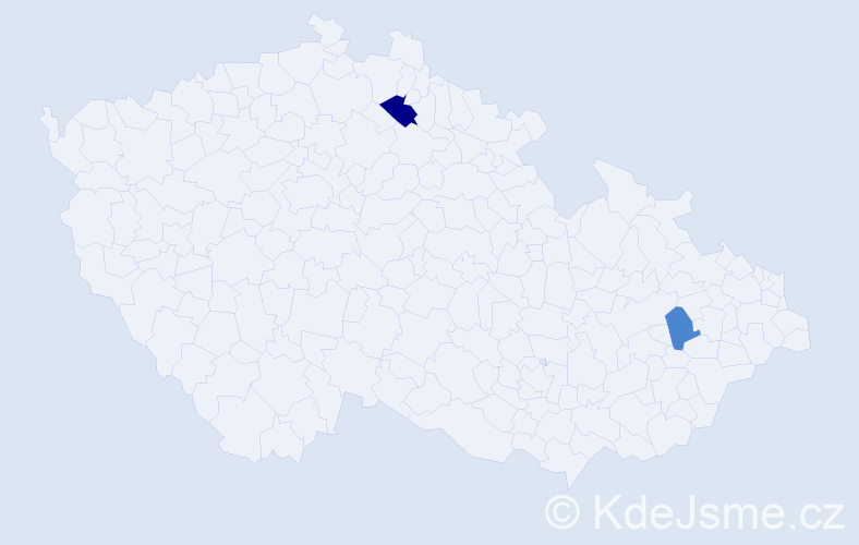 Příjmení: 'Záchelová', počet výskytů 7 v celé ČR