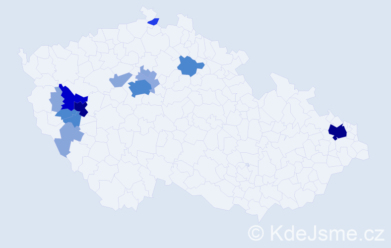 Příjmení: 'Plocar', počet výskytů 57 v celé ČR