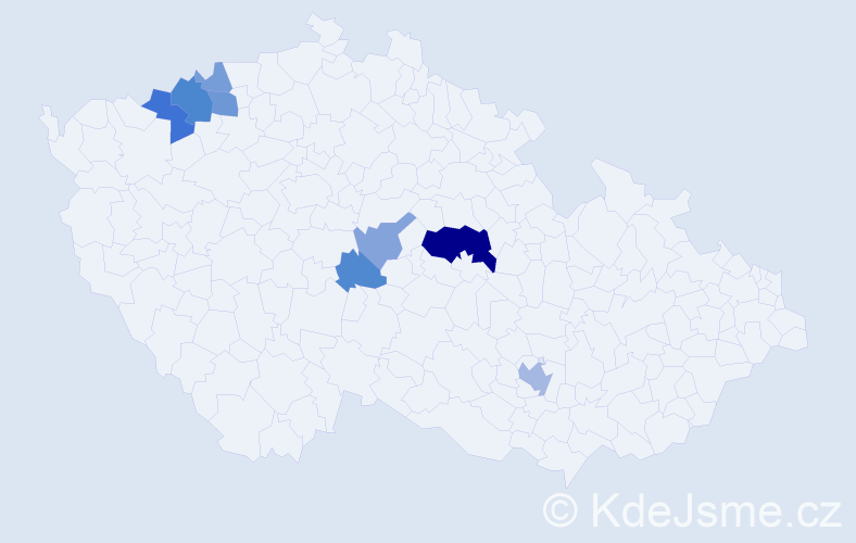 Příjmení: 'Saivera', počet výskytů 19 v celé ČR