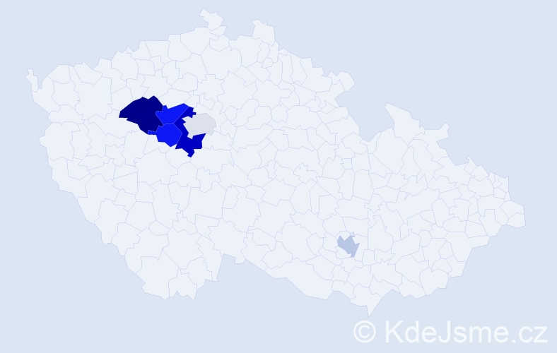 Příjmení: 'Peslová', počet výskytů 22 v celé ČR