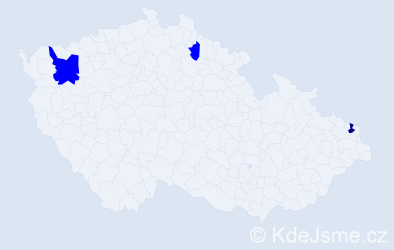 Příjmení: 'Czaja', počet výskytů 4 v celé ČR