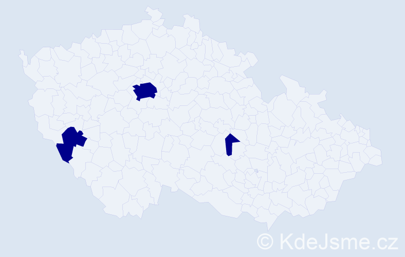 Příjmení: 'Vasylevych', počet výskytů 3 v celé ČR