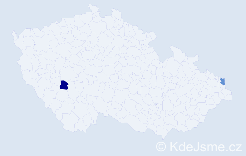 Příjmení: 'Dudrik', počet výskytů 3 v celé ČR