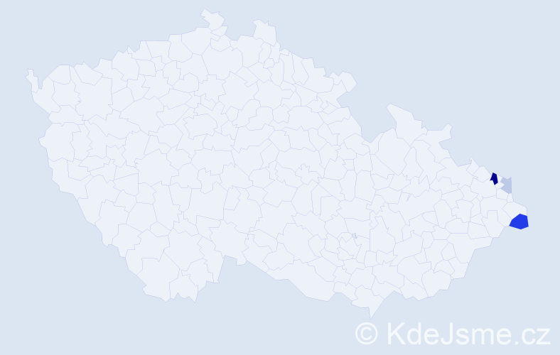 Příjmení: 'Krywult', počet výskytů 7 v celé ČR