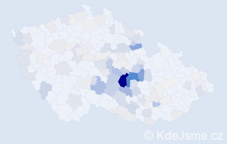 Příjmení: 'Poul', počet výskytů 435 v celé ČR